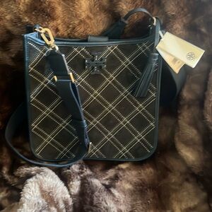 NWT Tory Burch Thea Large Shoulder Crossbody Suede and Leather Bag